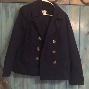 Women’s navy blue pea coat